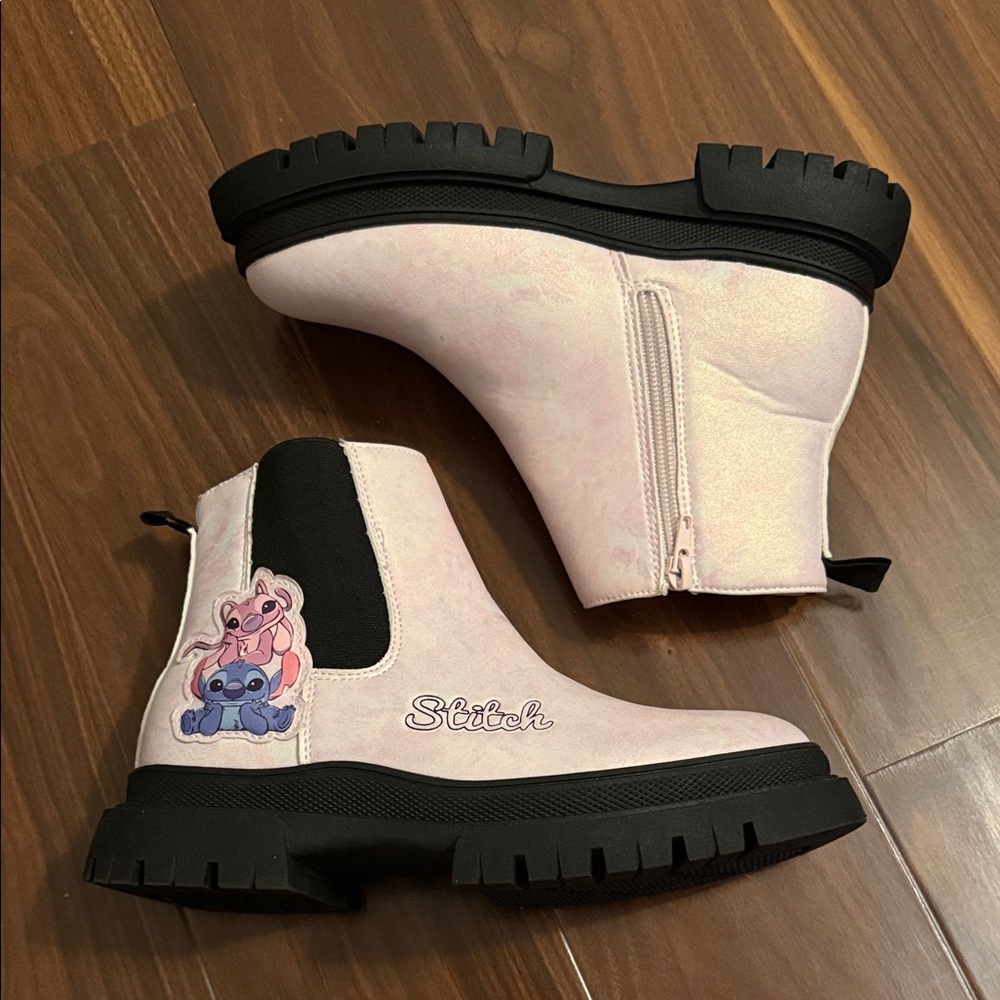 Disney Pink and Black Stitch Boots